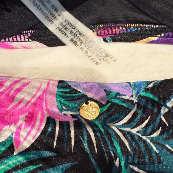 New! Set! Victoria's Secret Black Palm Bikini Set 45568 - Picture 11 of 14